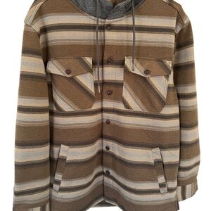 Quiksilver Men's Hooded Shirt Jacket Medium